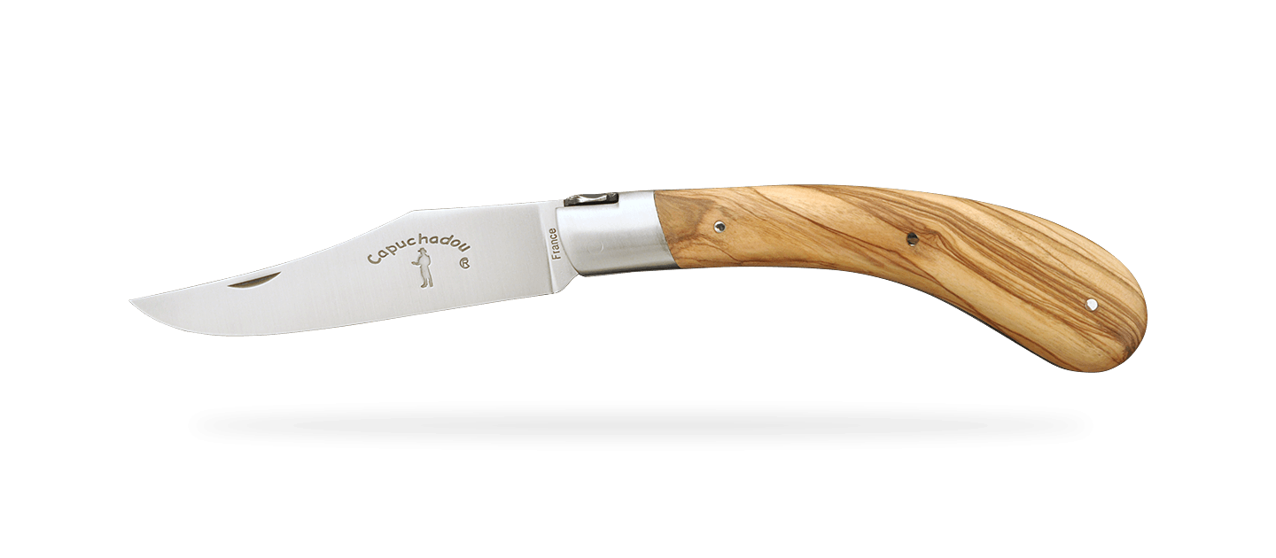 "Le Capuchadou®" 12 cm hand made knife, olivewood