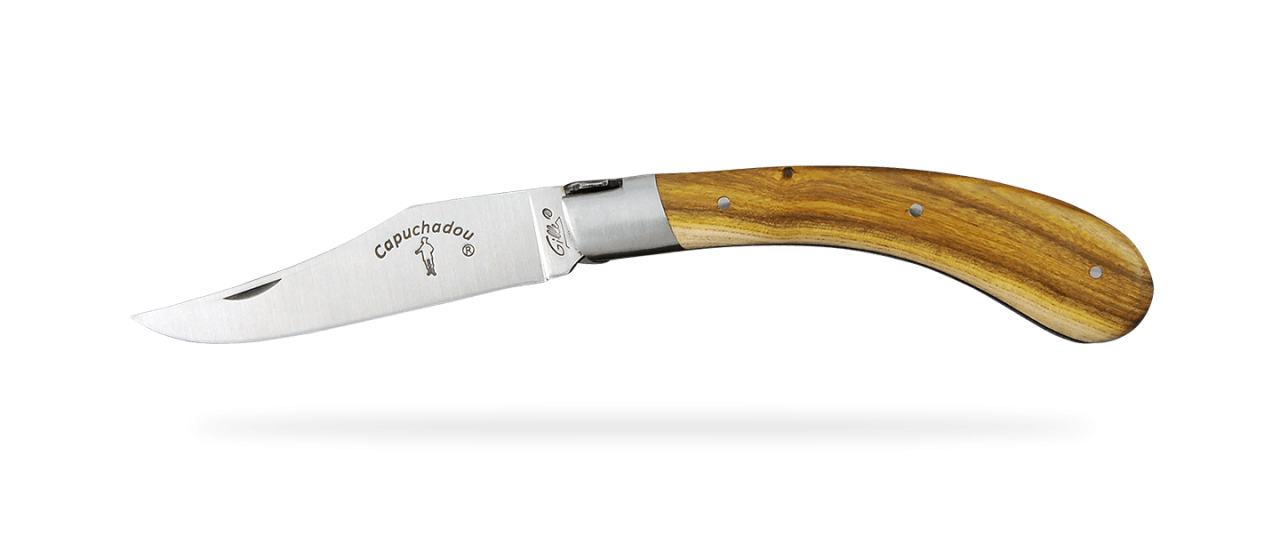 "Le Capuchadou®" 12 cm handmade knife, pistachio wood