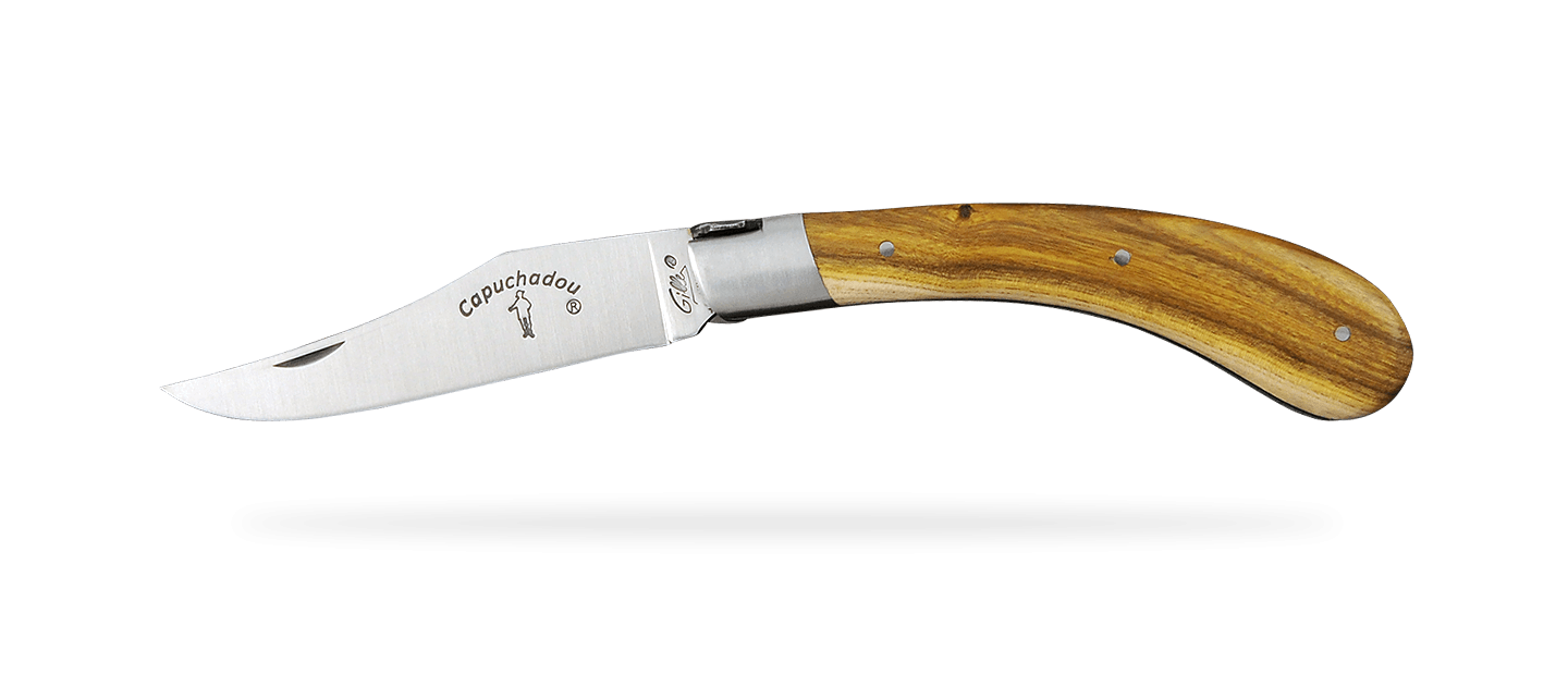 "Le Capuchadou®" 12 cm hand made knife, pistachio wood