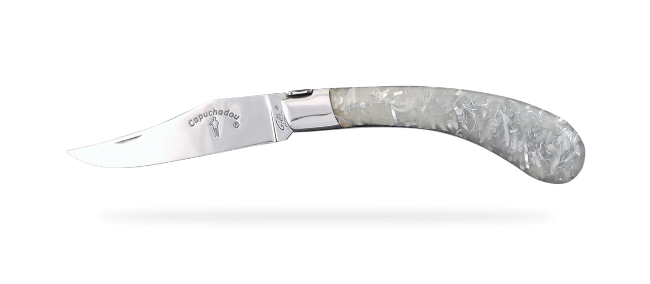 "Le Capuchadou" 12 cm hand made knife, Phosphorescent