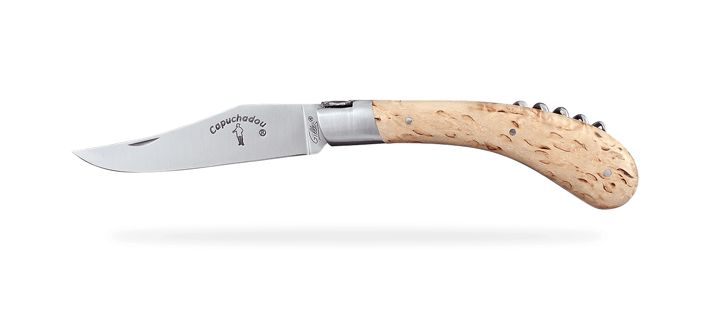 "Le Capuchadou®" 12 cm Corkscrew, Curly birch