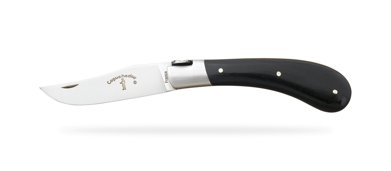 "Le Capuchadou®" 10 cm hand made knife, ebony
