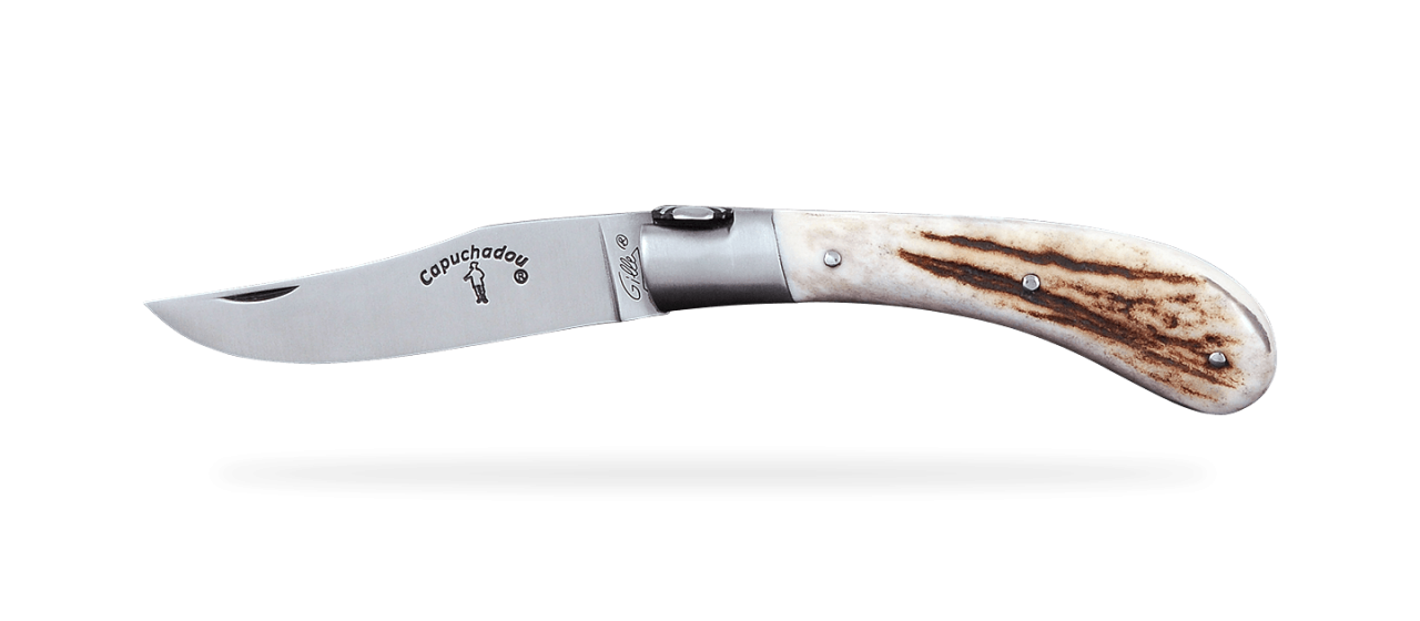"Le Capuchadou®" 10 cm handmade knife, Stag