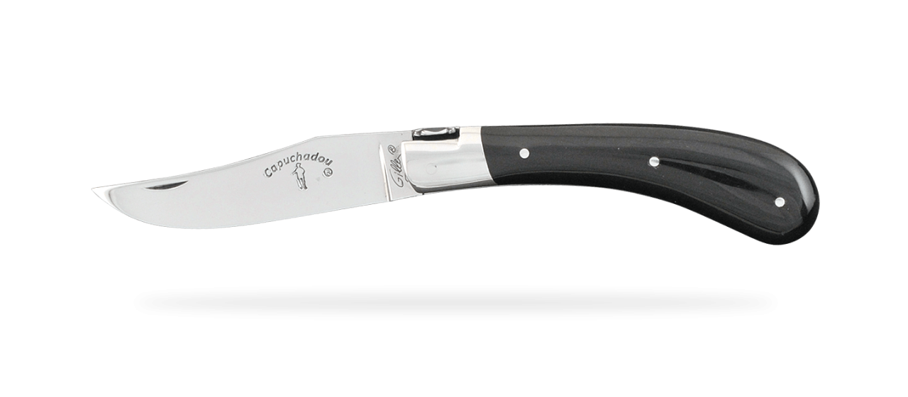"Le Capuchadou®" 10 cm hand made knife, buffalo horn