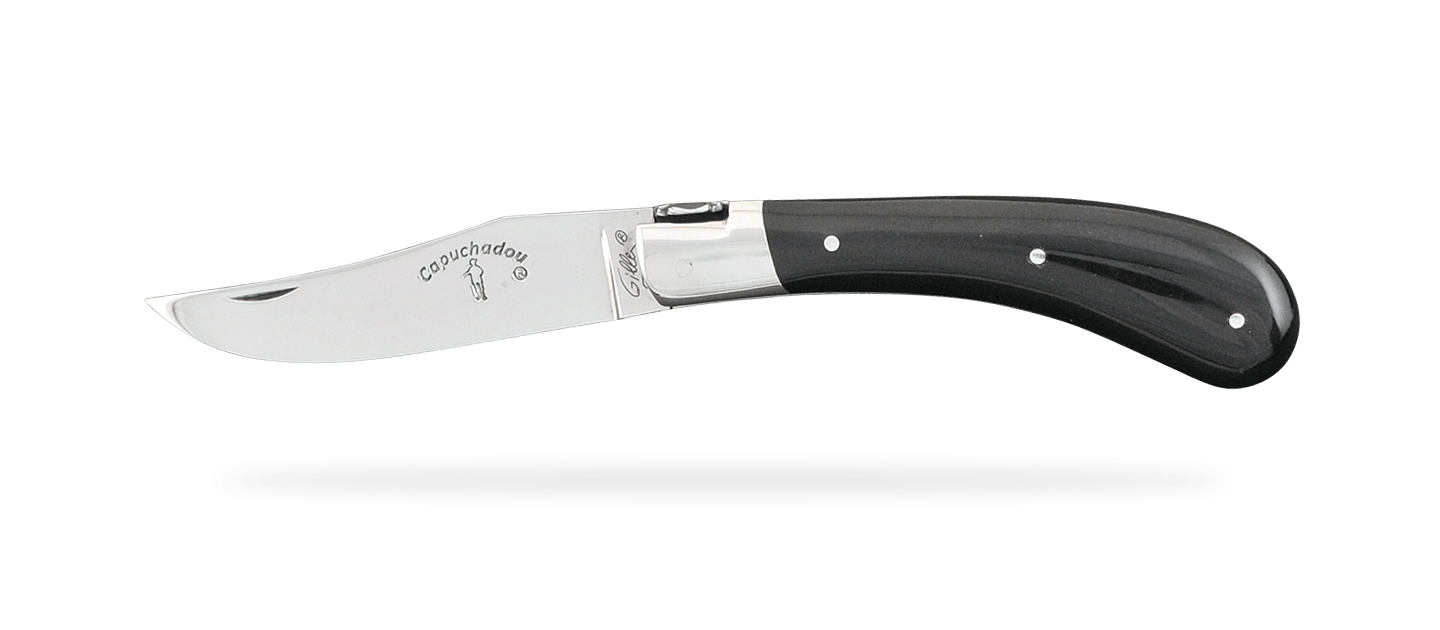 "Le Capuchadou®" 10 cm handmade knife, buffalo horn