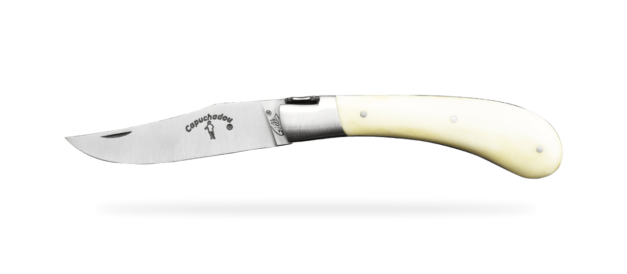 "Le Capuchadou®" 10 cm handmade knife, Real bone