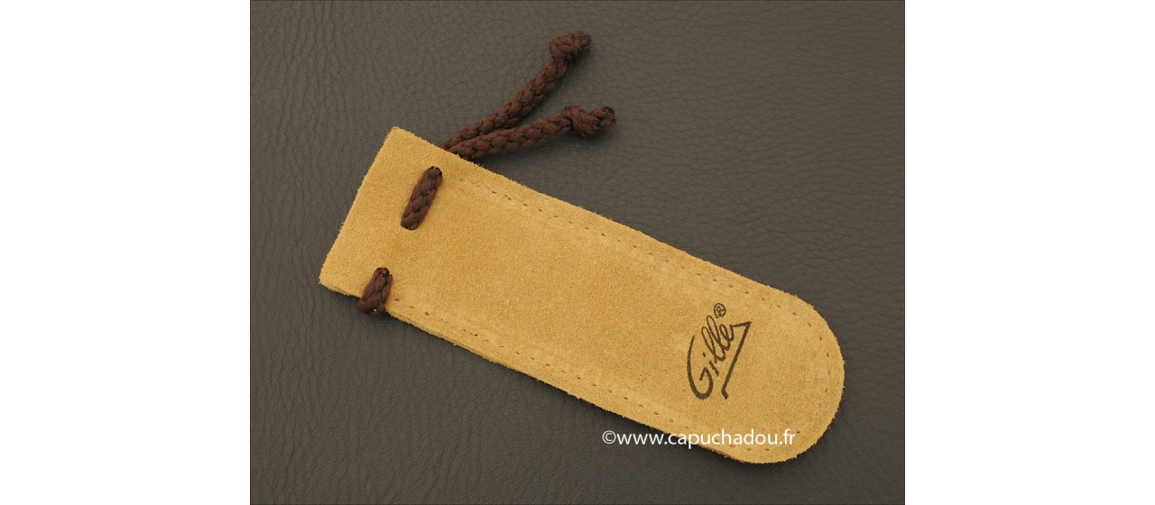 "Le Capuchadou®-Guilloché" 10 cm hand made knife, Molar tooth of mammoth