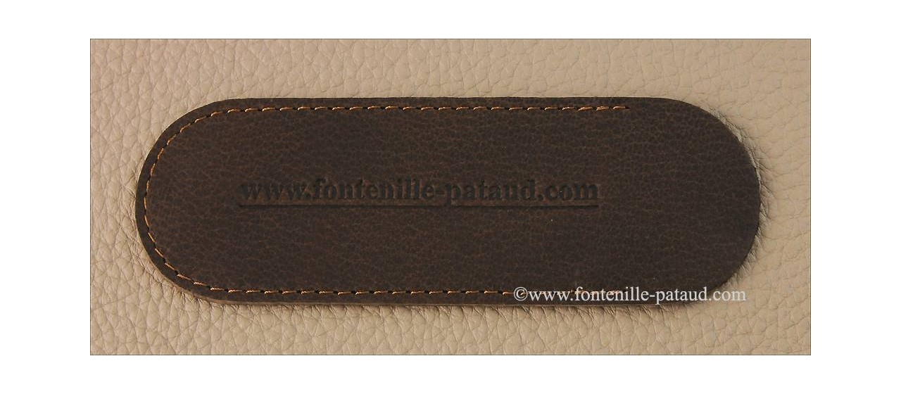 enuine leather pouch handmade in France